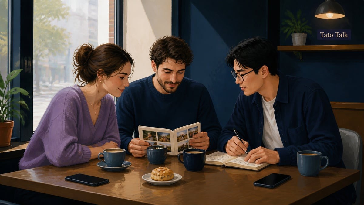 Tato Talk活动复盘场景：结束后整理有效结论与授权照片，让后续交流保持轻量